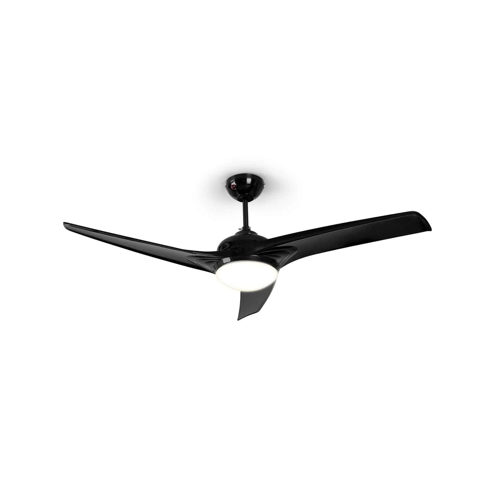 Klarstein Figo Deckenventilator 2-in-1 mit Leuchte Ø 132 cm Schwarz