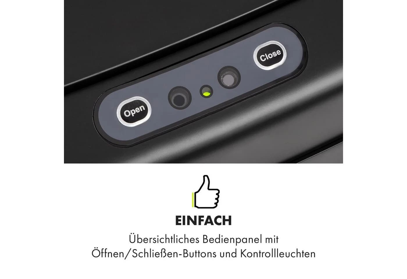 Klarstein Mülleimer Cleansmann Edelstahl mit automatischem Deckel - Bild 3