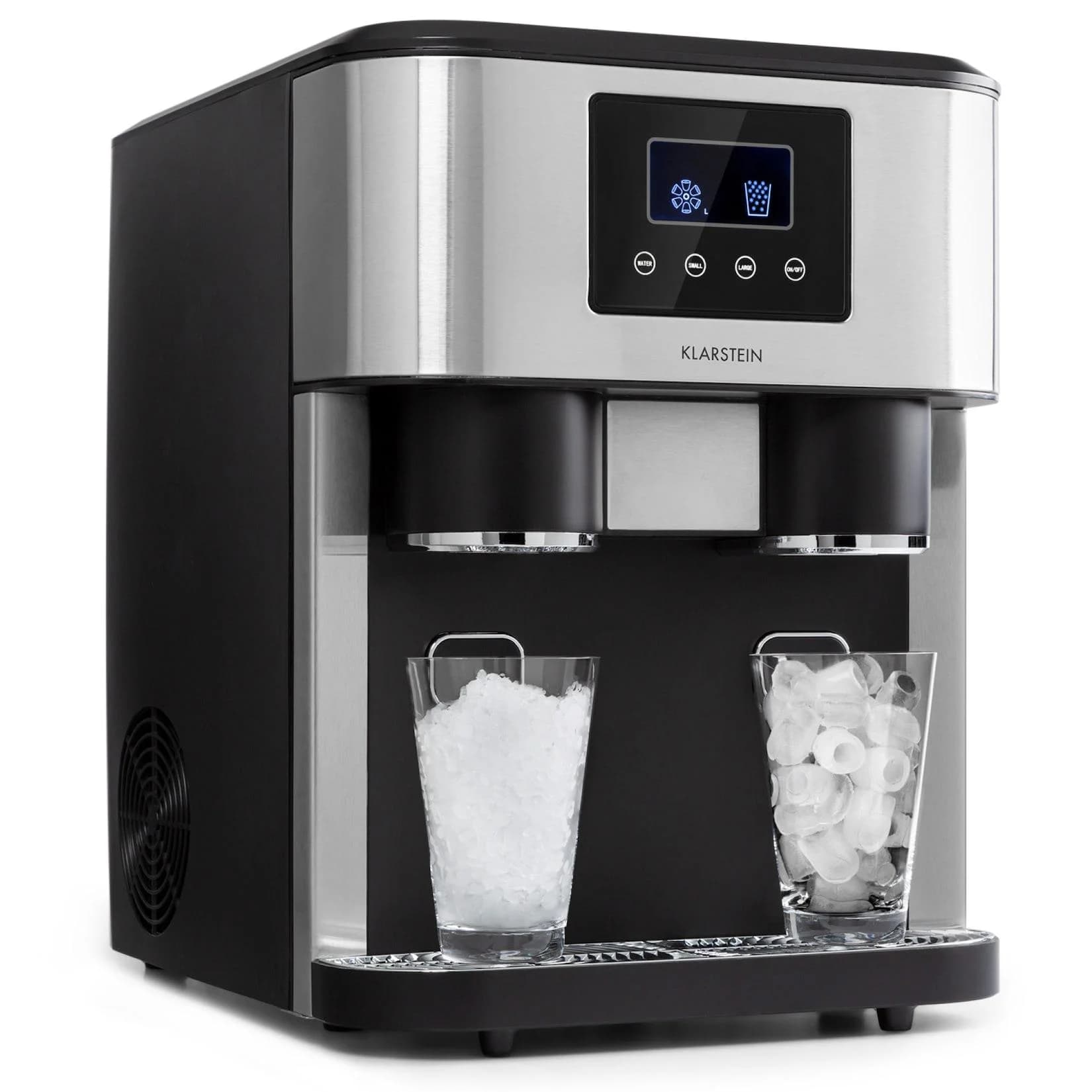 Klarstein Eiszeit Crush Eiswürfelmaschine 2 Größen Crushed Ice