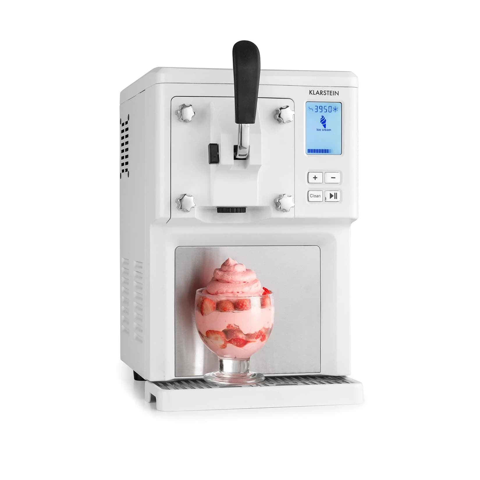 Klarstein Sweet Sundae Eiscrememaschine 1,5l Edelstahl Weiß