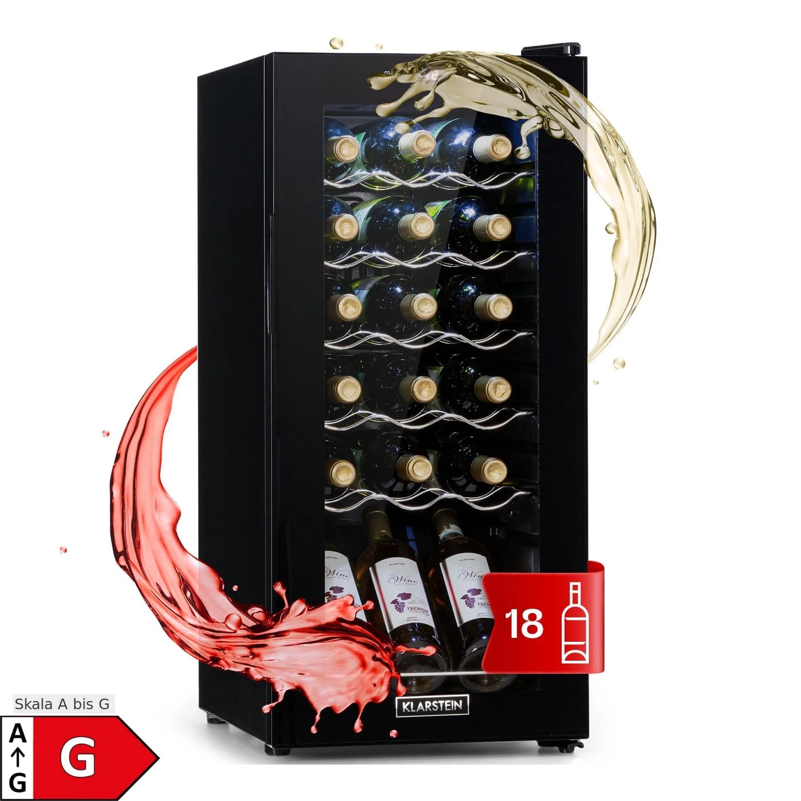 Klarstein Shiraz 18 Uno Weinkühlschrank 50l Touch-Bedienfeld