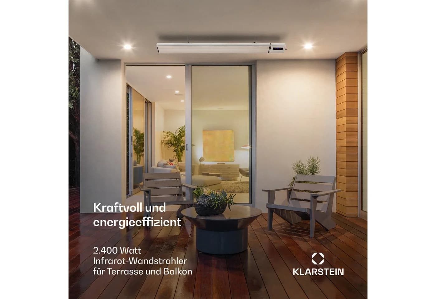 blumfeldt Heizstrahler Cosmic Beam Smart 24 Infrarot Terrassenheizung Weiß - Bild 4
