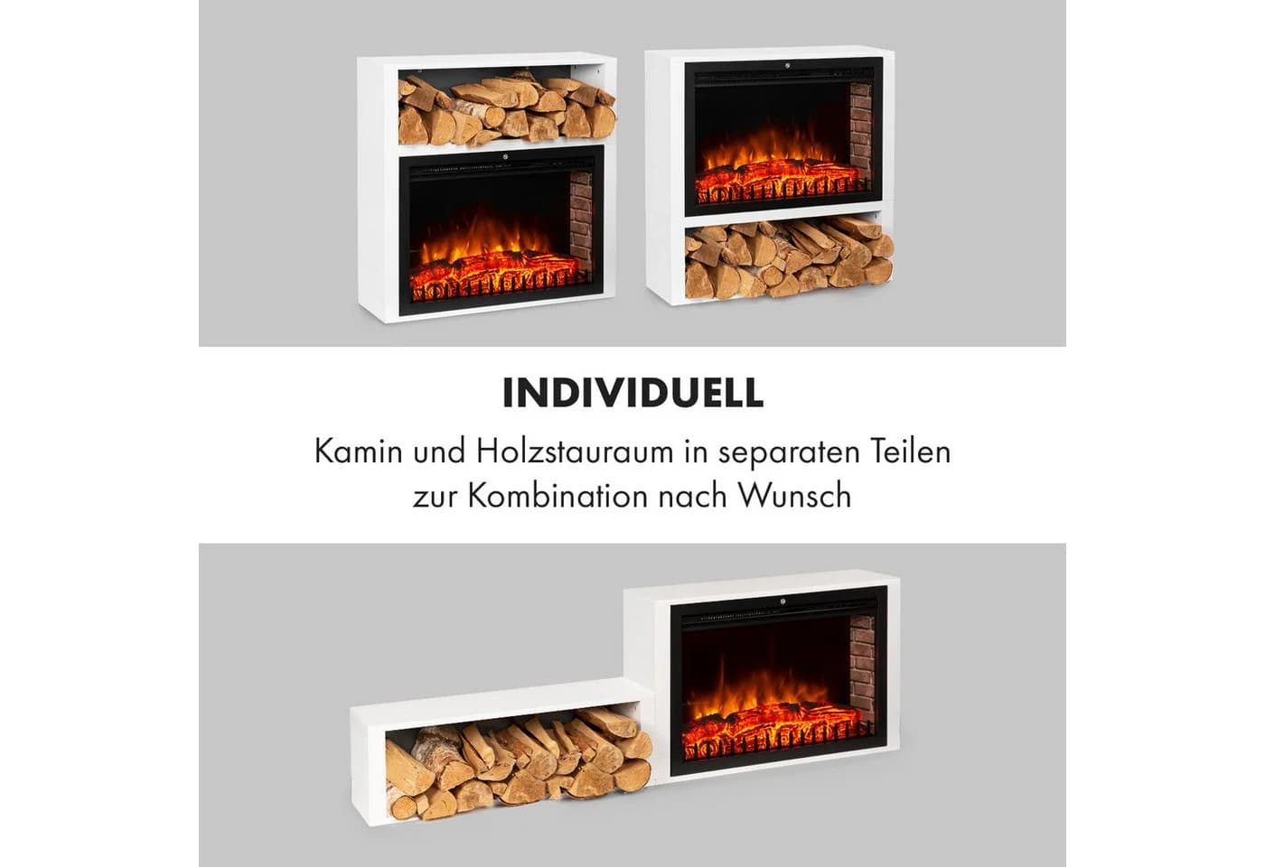 Klarstein Elektrokamin Mauna Loa, elektrischer Kamin mit Heizfunktion - Bild 3