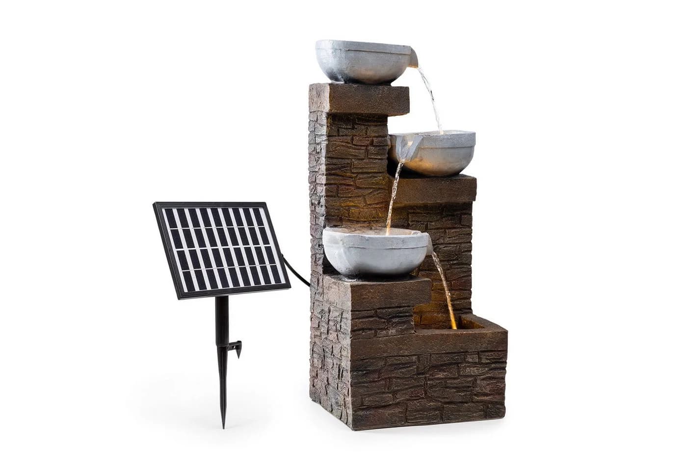 Blumfeldt Fez Solarbrunnen Braun mit LED-Beleuchtung - Bild 2