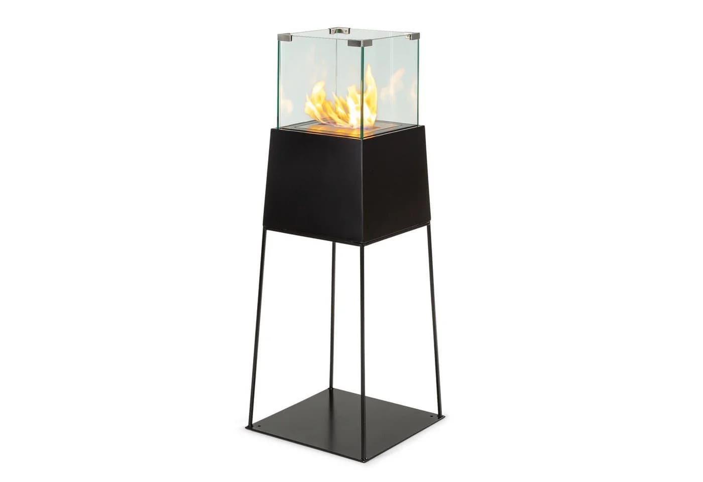 Blumfedt Echtfeuer-Dekokamin Firetower Bioethanol-Kamin Schwarz - Bild 2