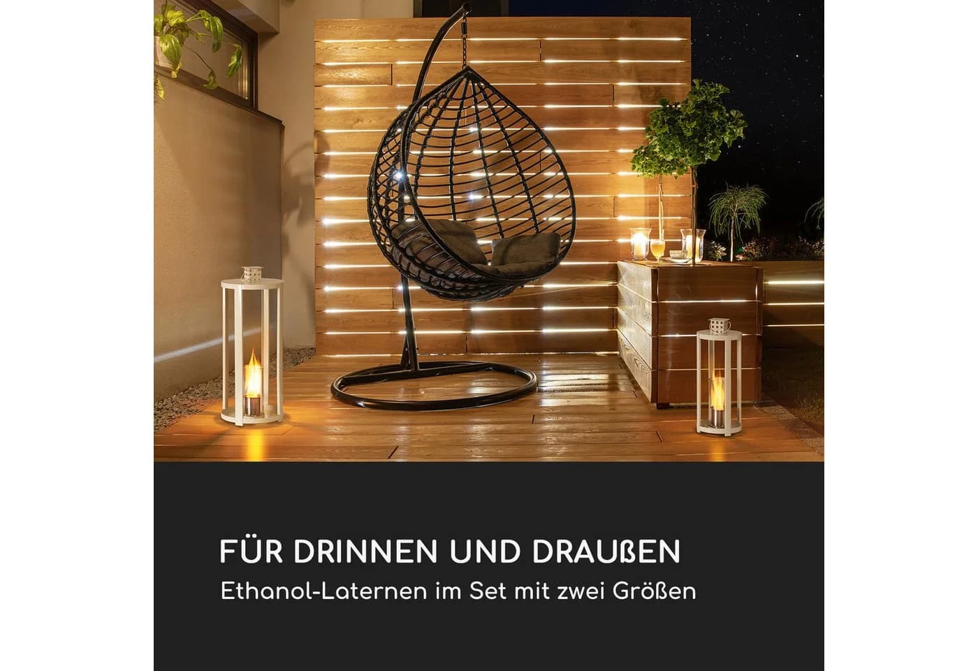 blumfeldt Feuerstelle Cilindro 2-Set Ethanol Laterne