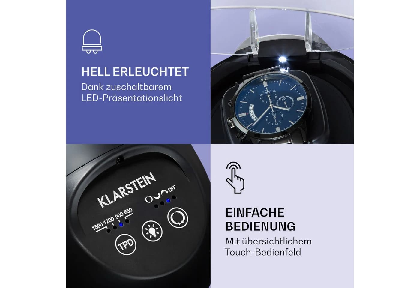 Klarstein Uhrenbeweger St. Gallen ll Premium Schwarz - Bild 5