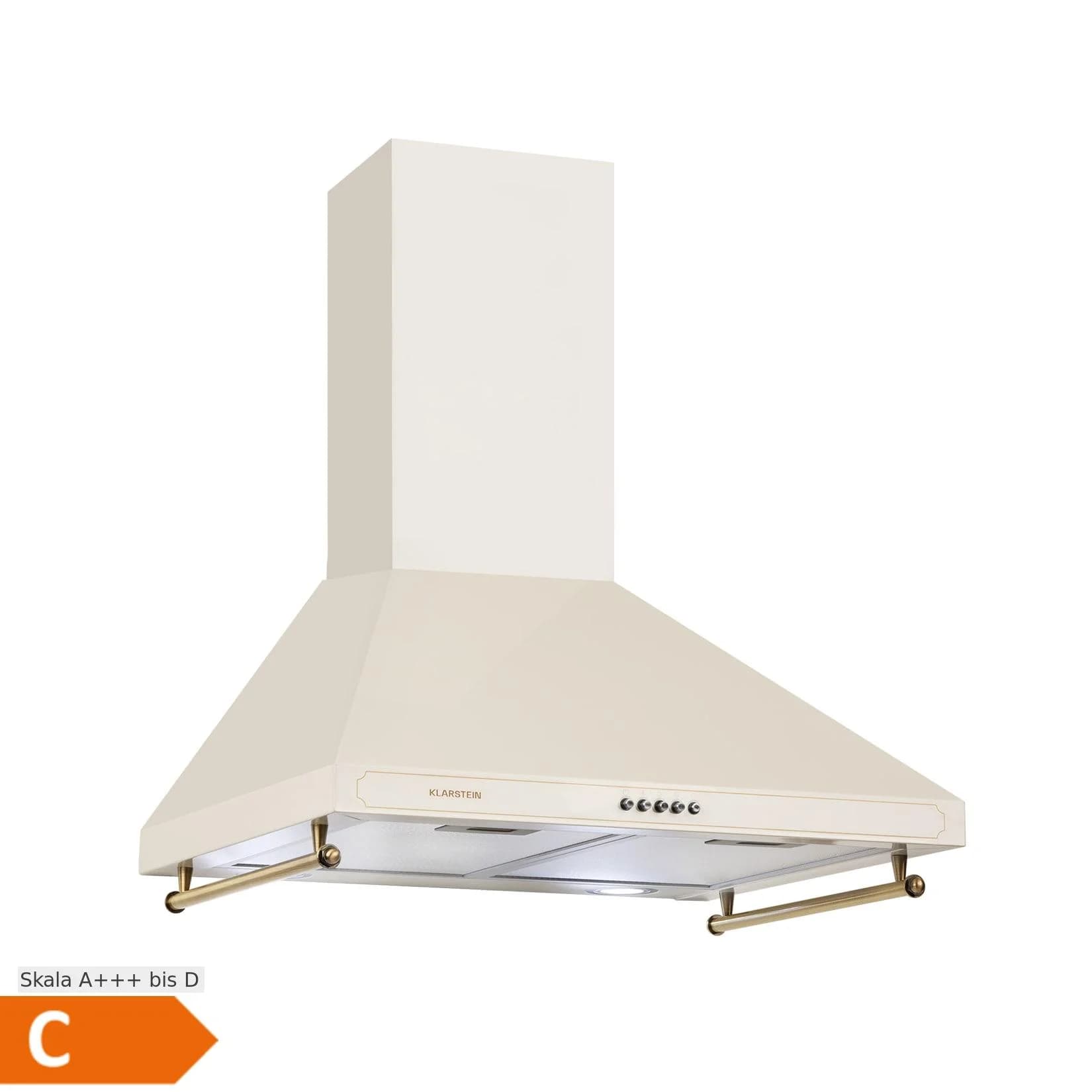 Victoria Dunstabzugshaube 60cm Retro-Design 2 LED-Lampen Elfenbein