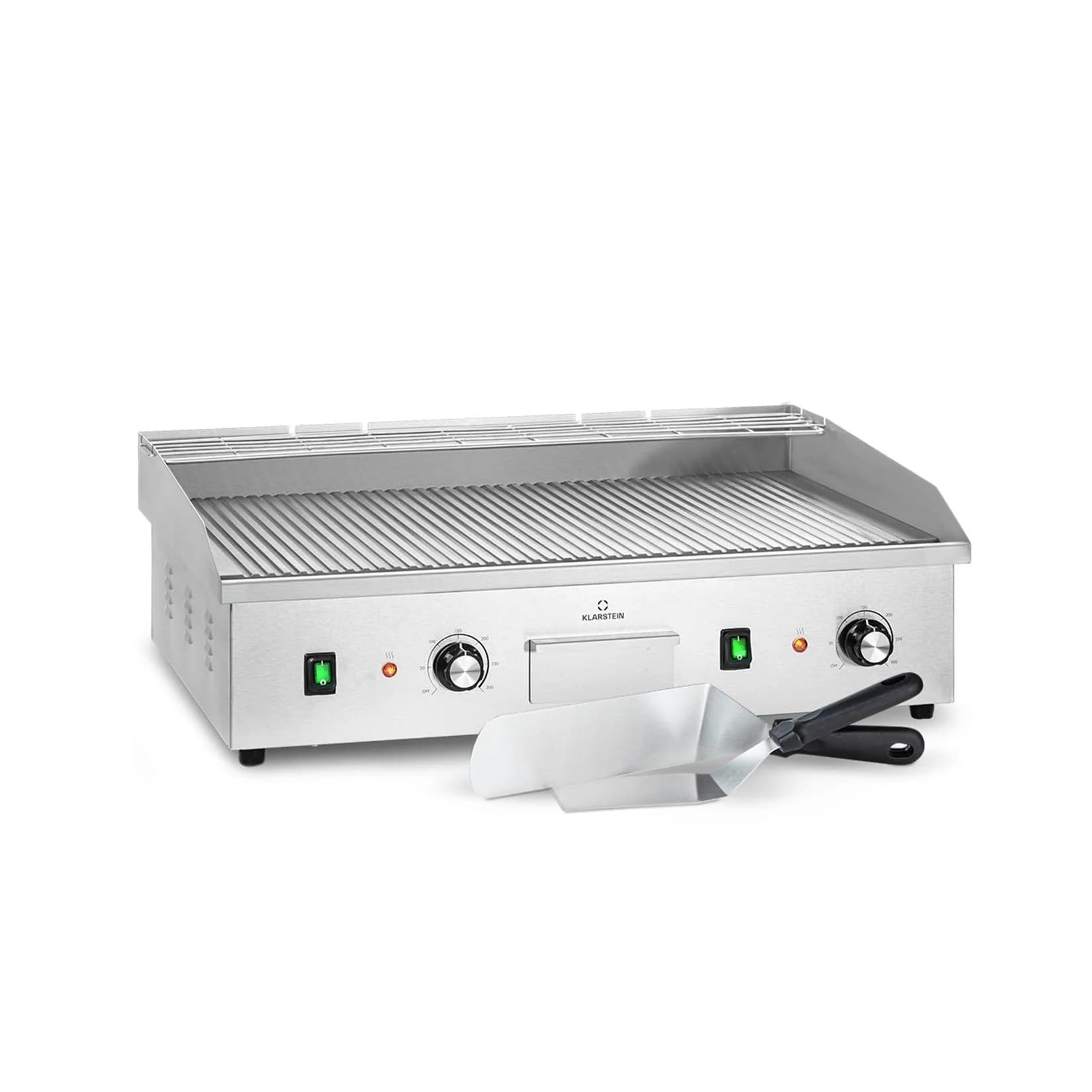 Klarstein Grillmeile 4400 Elektrogrill Plancha Edelstahl 2x2200W