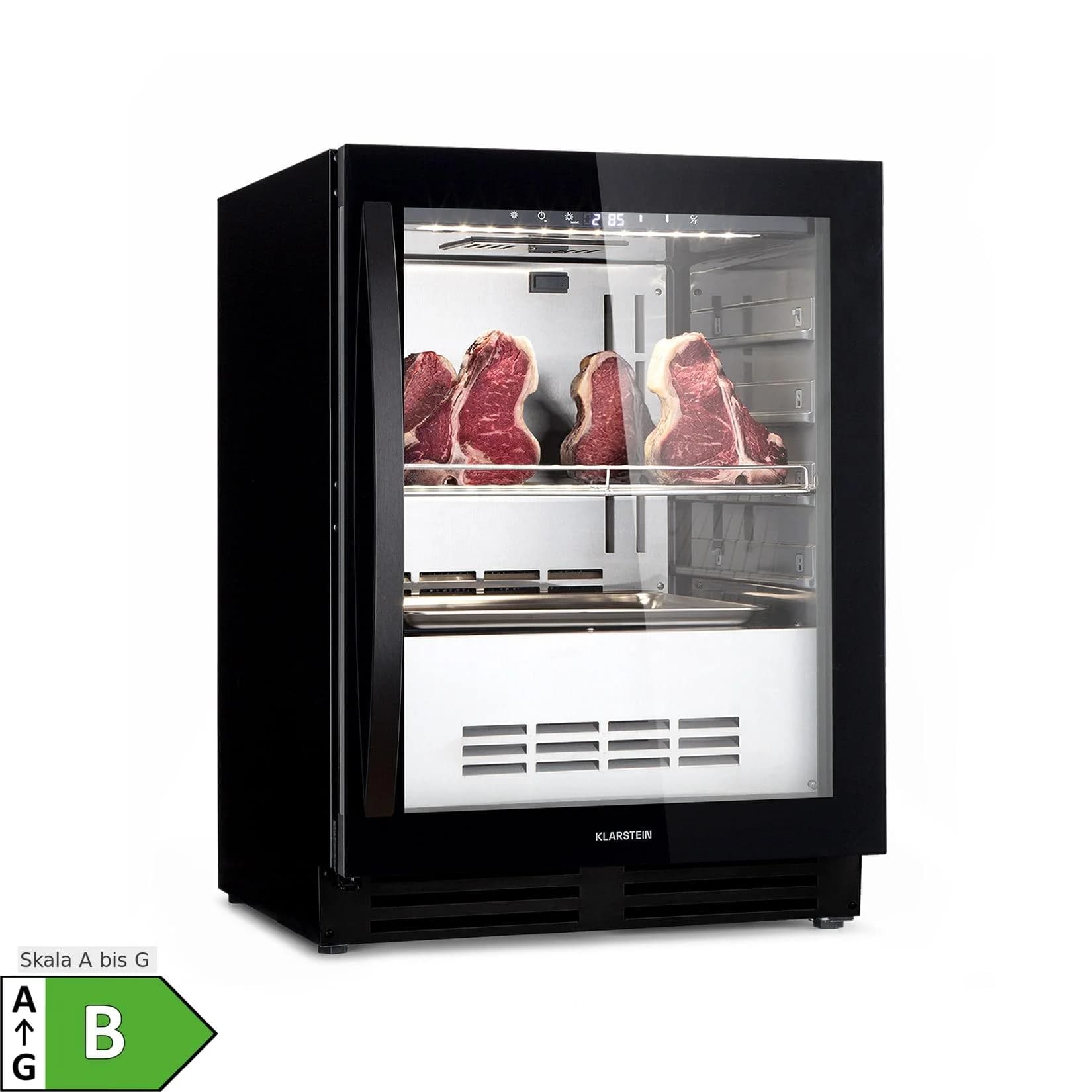 Klarstein Steakhouse Pro 98 Onyx Fleischreifeschrank 98L Touch Panorama