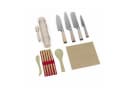 Klarstein Messer-Set Shibui Sushi 15-tlg. Damaszenerstahl Beige Bild 2