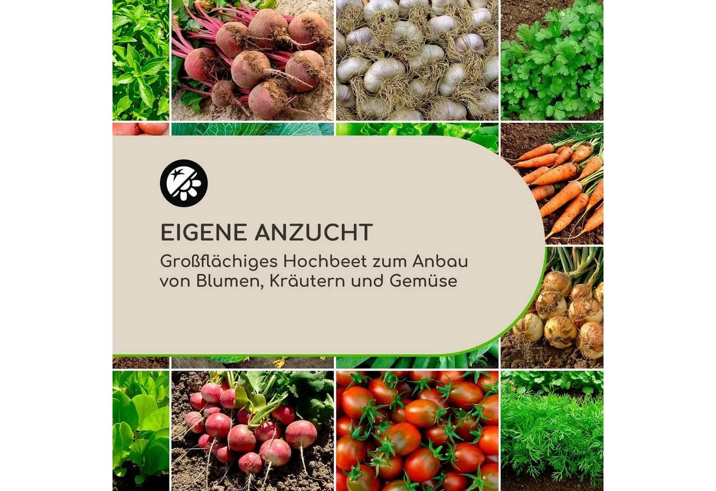 Blumfeldt Hochbeet High Grow Straight Anthrazit 180x60x90 cm - Bild 5