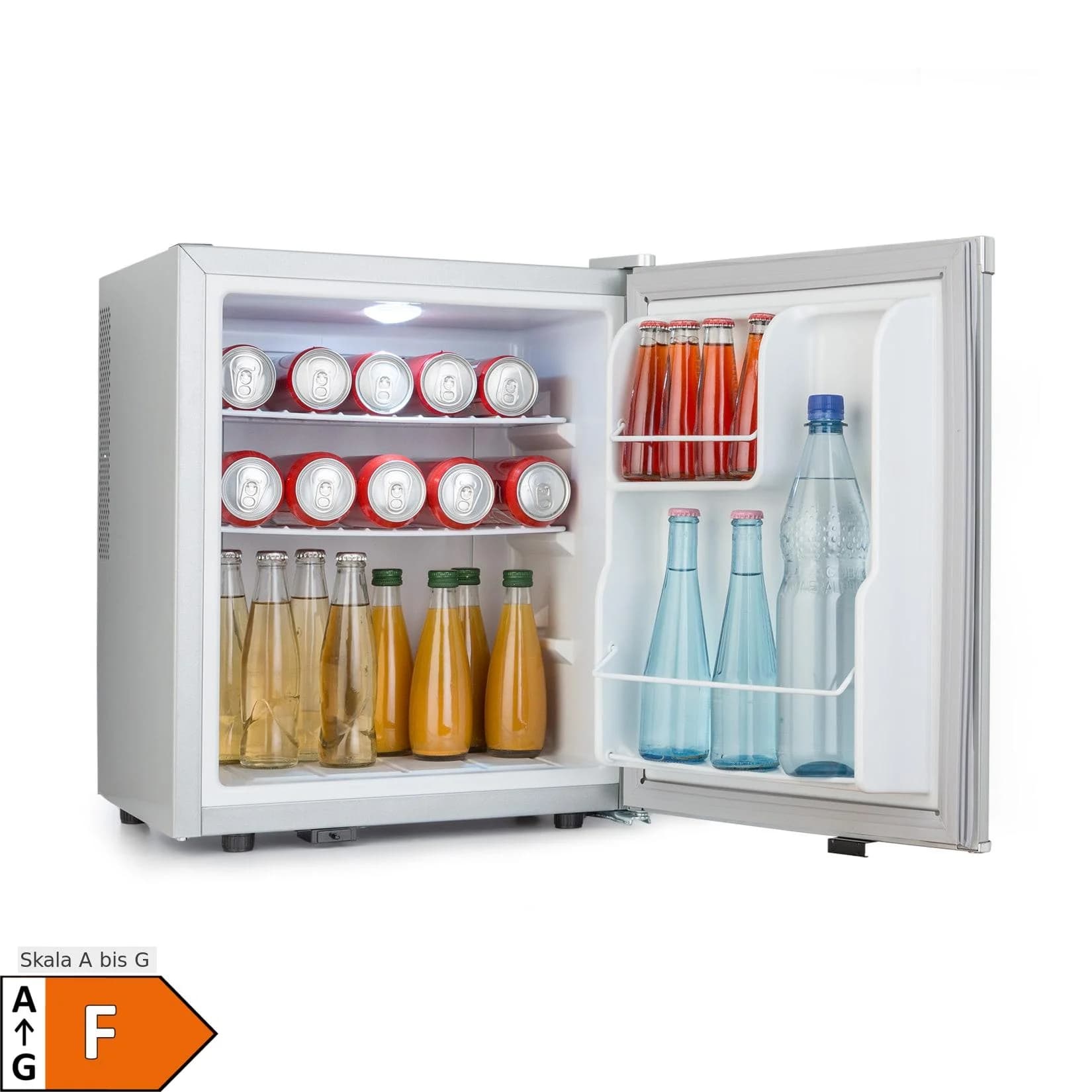 Happy Hour 38 Mini-Kühlschrank Minibar Getränkekühlschrank 38 L Silber