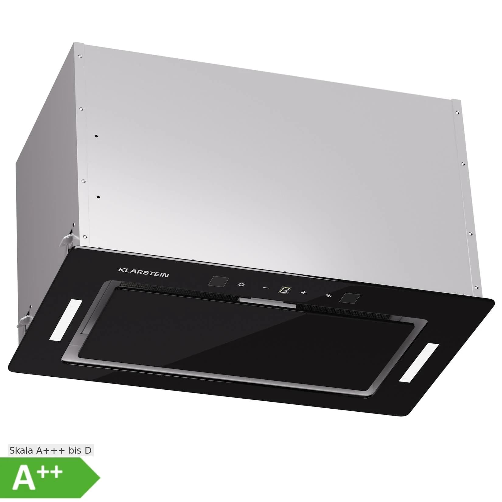 Klarstein Hektor Eco Lüfterbaustein 52 cm 466 m³/h Touch Glas Schwarz