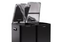 Klarstein Mülltrennsystem Tiyo 3-Fach Treteimer 60L Edelstahl Schwarz Bild 1