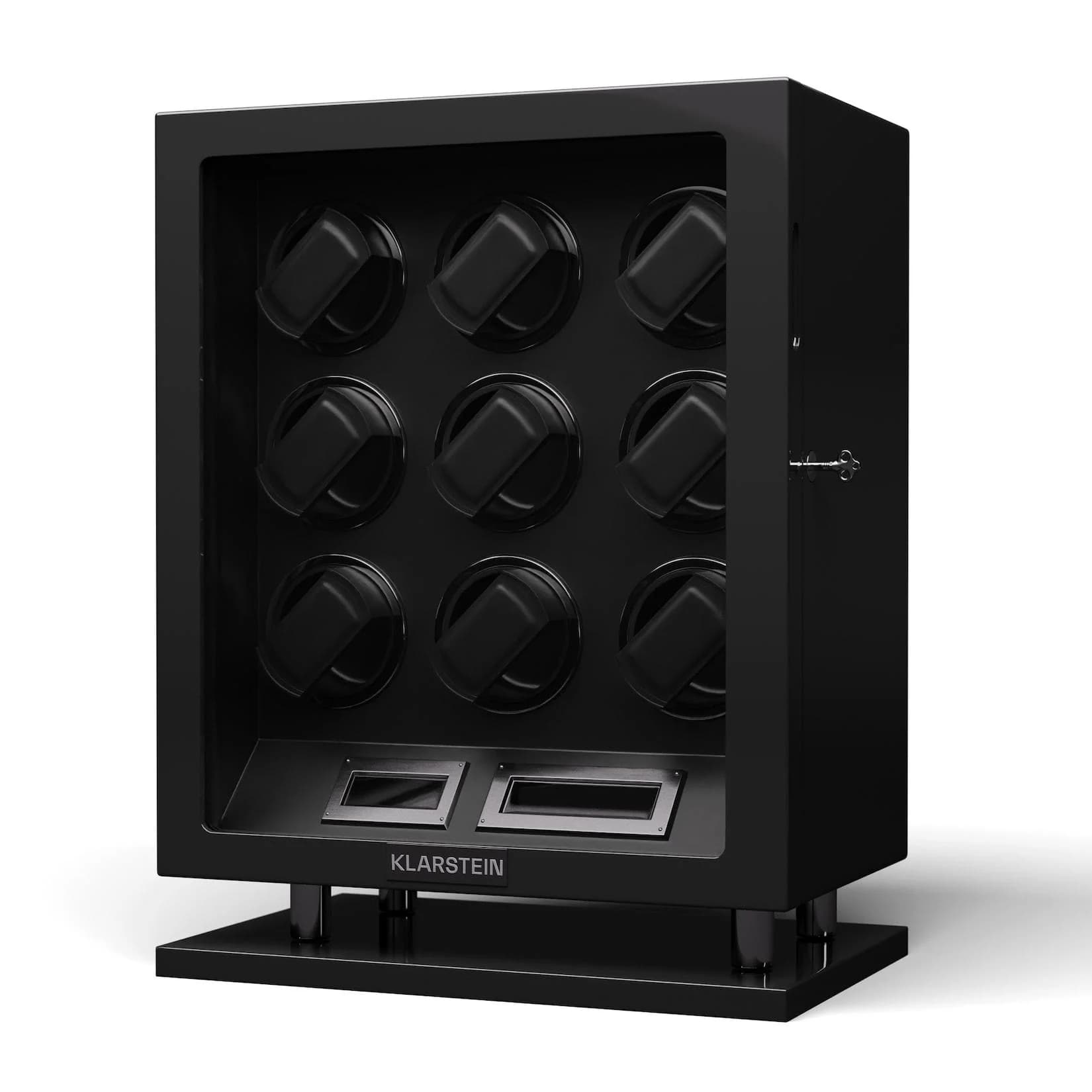 Klarstein Verdon 9 Uhrenbeweger Schwarz mit LED & Fernbedienung