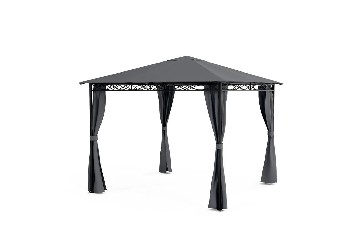 Blumfeldt Pavillon Mondo 3x3 m Stahlrahmen wetterfest grau - Bild 2