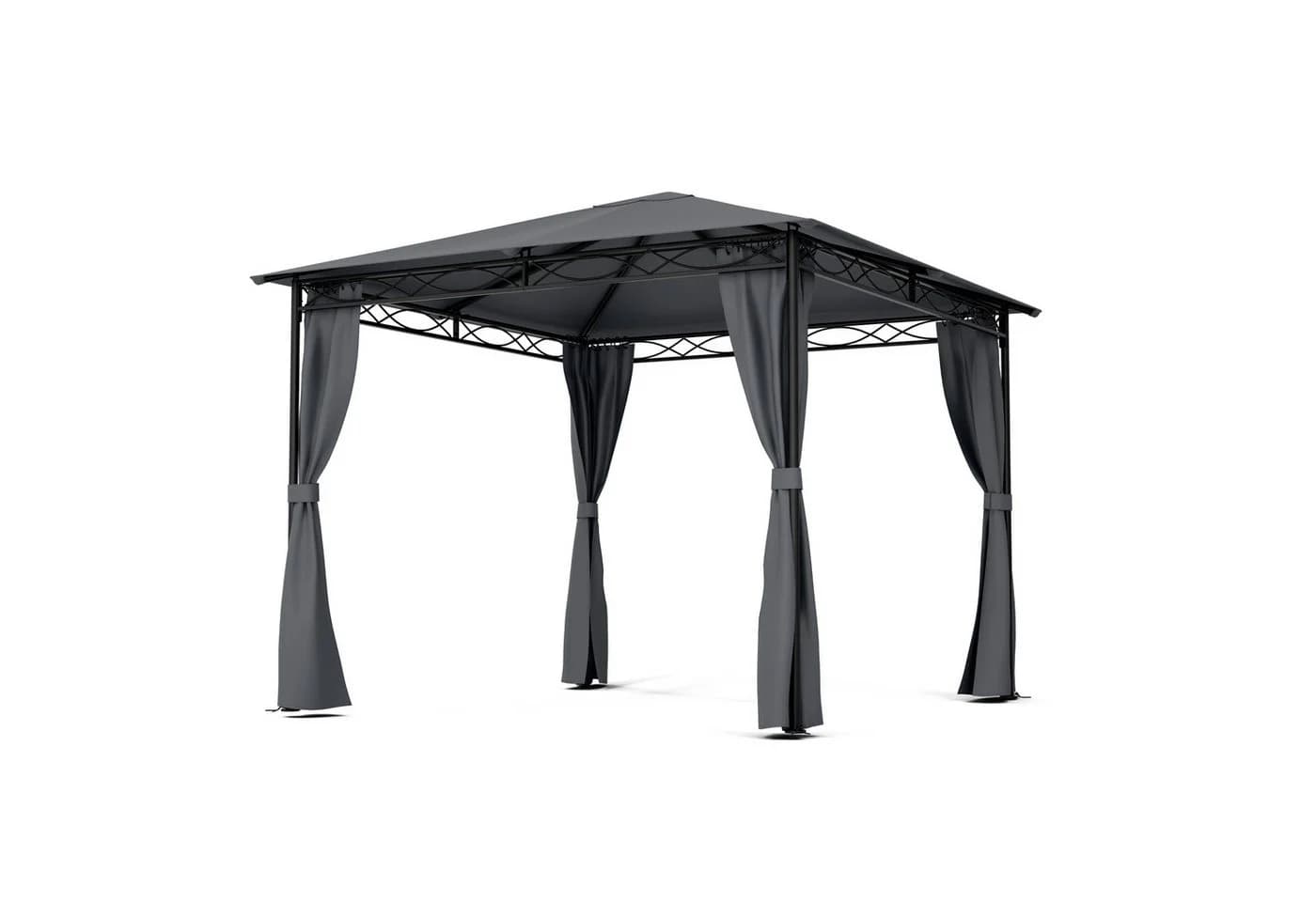 Blumfeldt Pavillon Mondo 3x3 m Stahlrahmen wetterfest grau - Bild 3