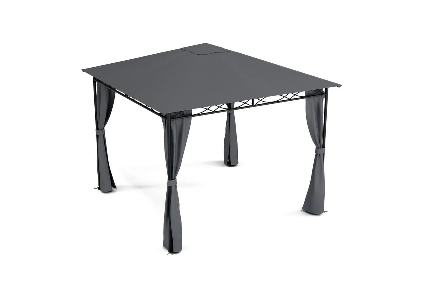 Blumfeldt Pavillon Mondo 3x3 m Stahlrahmen wetterfest grau - Bild 4