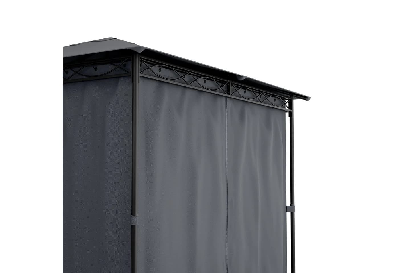 Blumfeldt Pavillon Mondo 3x3 m Stahlrahmen wetterfest grau - Bild 5