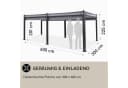 Blumfeldt Pavillon Pantheon Cortina Faltpavillon 3x6 m Aluminium Grau Bild 4