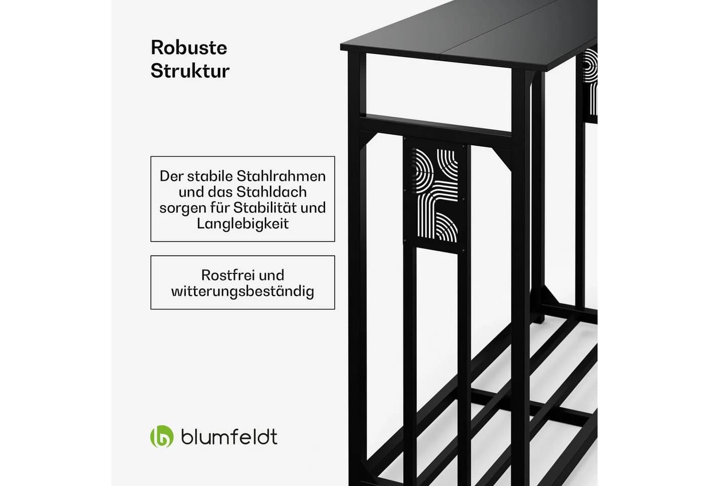 Blumfeldt Kaminholzregal Valdivian Schwarz - Bild 3