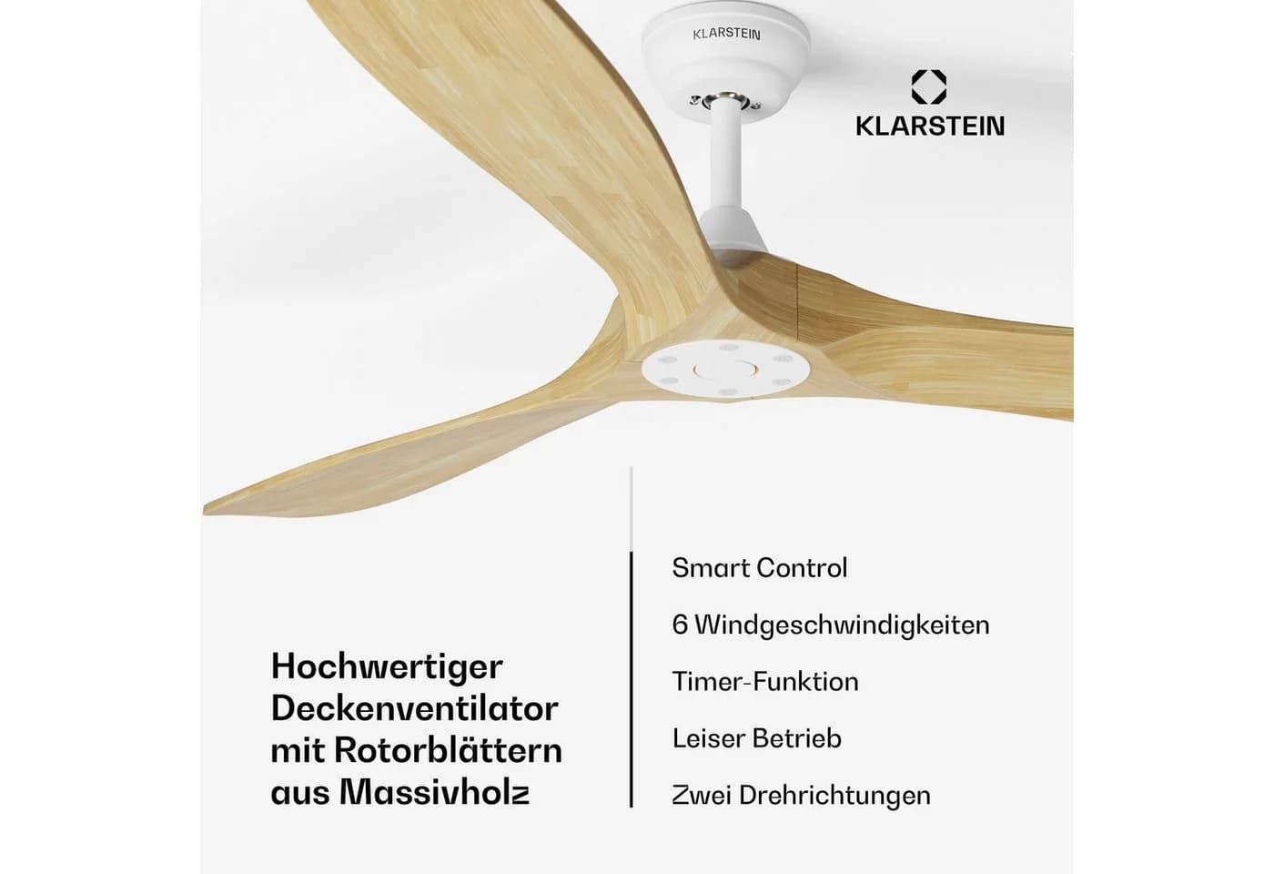 Klarstein Deckenventilator Bahama Breeze Smart 152 cm Massivholz - Bild 3