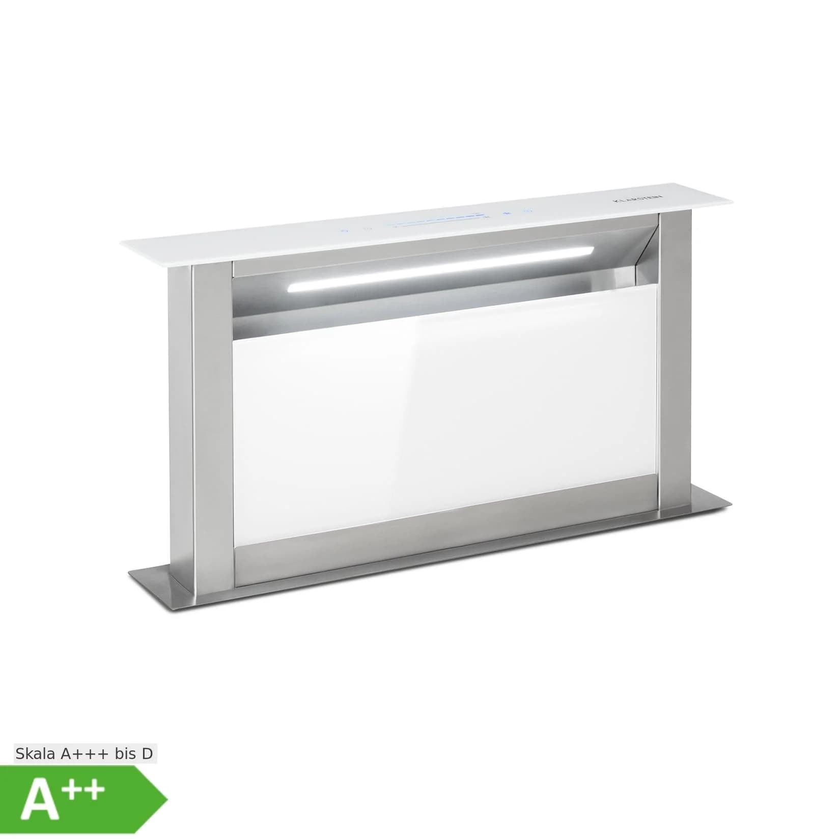 Klarstein Royal Flush Eco Dunstabzugshaube 60 cm Weiß mit LED-Beleuchtung