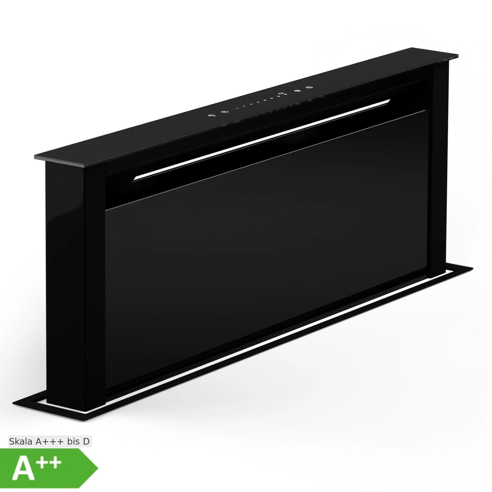 Klarstein Royal Flush Eco 75 Dunstabzugshaube 75 cm Aktivkohlefilter Schwarz