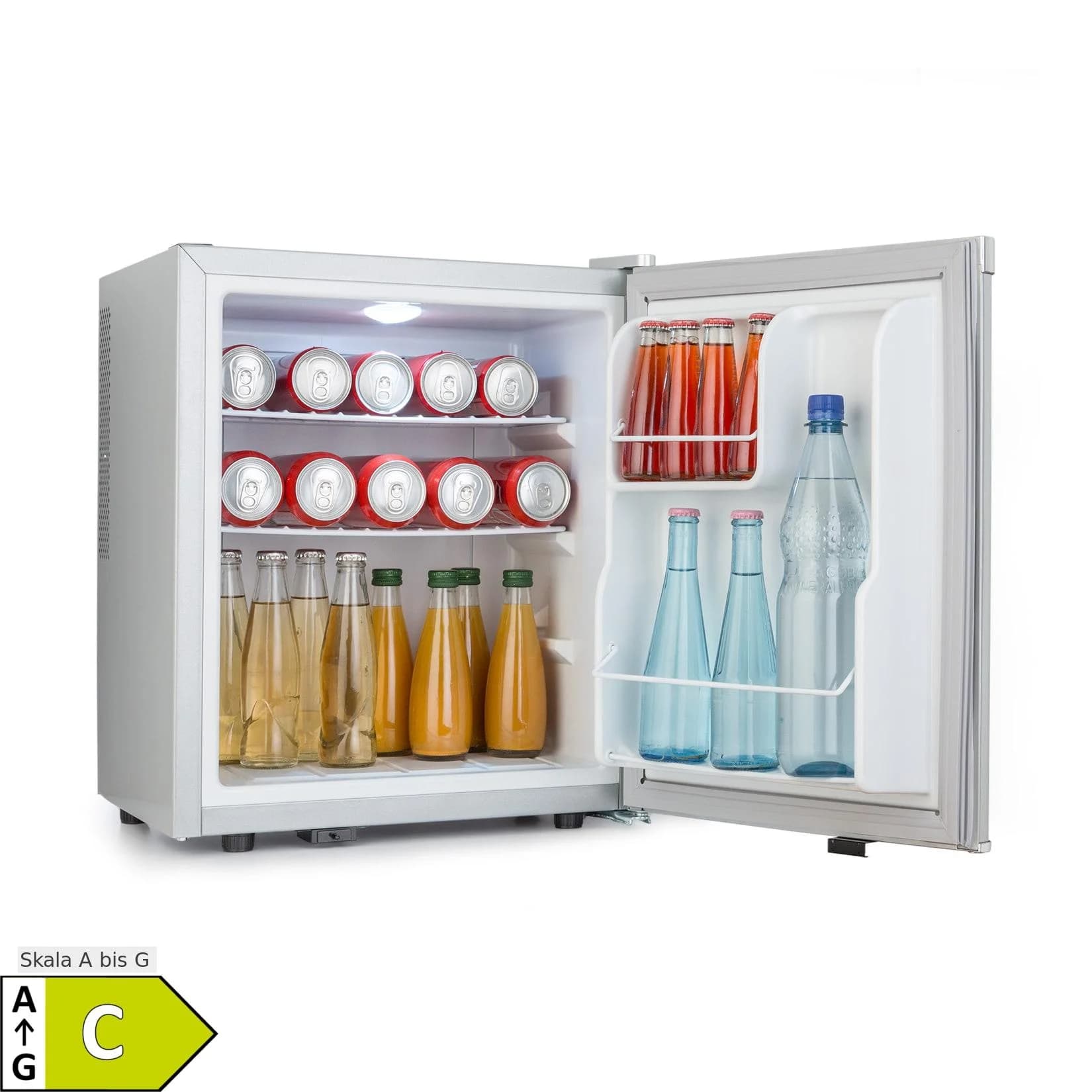 Happy Hour 38 Mini-Kühlschrank Minibar Getränkekühlschrank 38 L Silber