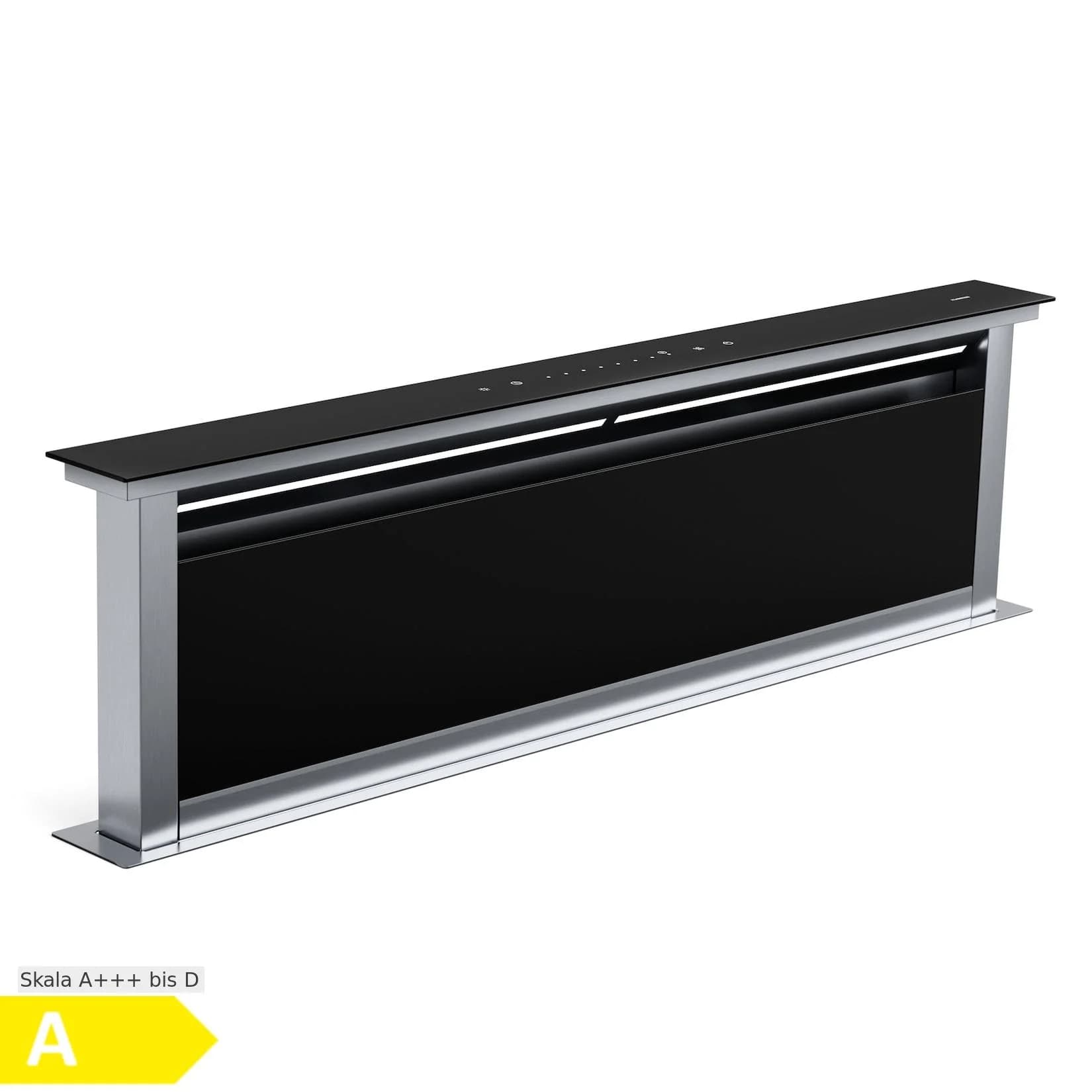 Klarstein Royal Flush Eco Dunstabzugshaube 840 m³/h LED Schwarz Stainless Steel