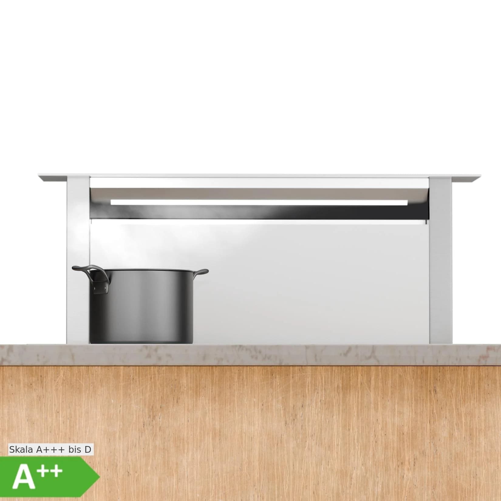 Klarstein Royal Flush Eco Dunstabzugshaube Versenkbar 713,8 m³/h Boost Touch-Bedienung EEK A++
