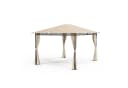 Blumfeldt Pavillon Mondo 3x4 m Beige Metallrahmen 4 Seitenwände wetterfest Bild 1