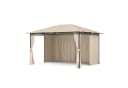 Blumfeldt Pavillon Mondo 3x4 m Beige Metallrahmen 4 Seitenwände wetterfest Bild 2