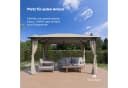 Blumfeldt Pavillon Mondo 3x4 m Beige Metallrahmen 4 Seitenwände wetterfest Bild 3