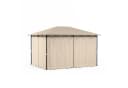 Blumfeldt Pavillon Mondo 3x4 m Beige Metallrahmen 4 Seitenwände wetterfest Bild 5