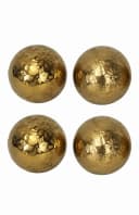 finehomegarden Schwimmkugel Set 4tlg. Gold Porzellan Blüten Bild 2