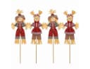 finehomegarden Dekofigur Herbstdeko Vogelscheuche Set 4 St. Stroh Puppe Bild 2