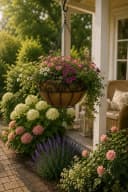 finehomegarden Hängekorb Metall Schwarz mit Kokoseinsatz Bild 1
