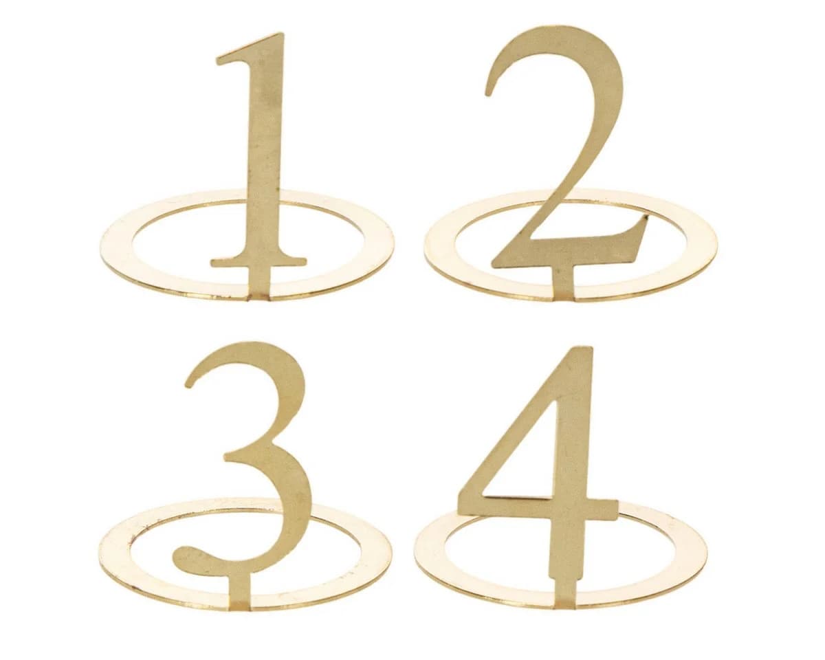 Posiwio Adventskranz-Kerzenringe Gold 4er Set mit Zahlen - Bild 2