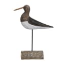Posiwio Dekovogel BROWNY Holz Shabby Braun-Weiß Antiklook Bild 2