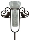 Posiwio Regenmesser Vogel mit zwei Herzen Braun Metall & Glas Bild 4