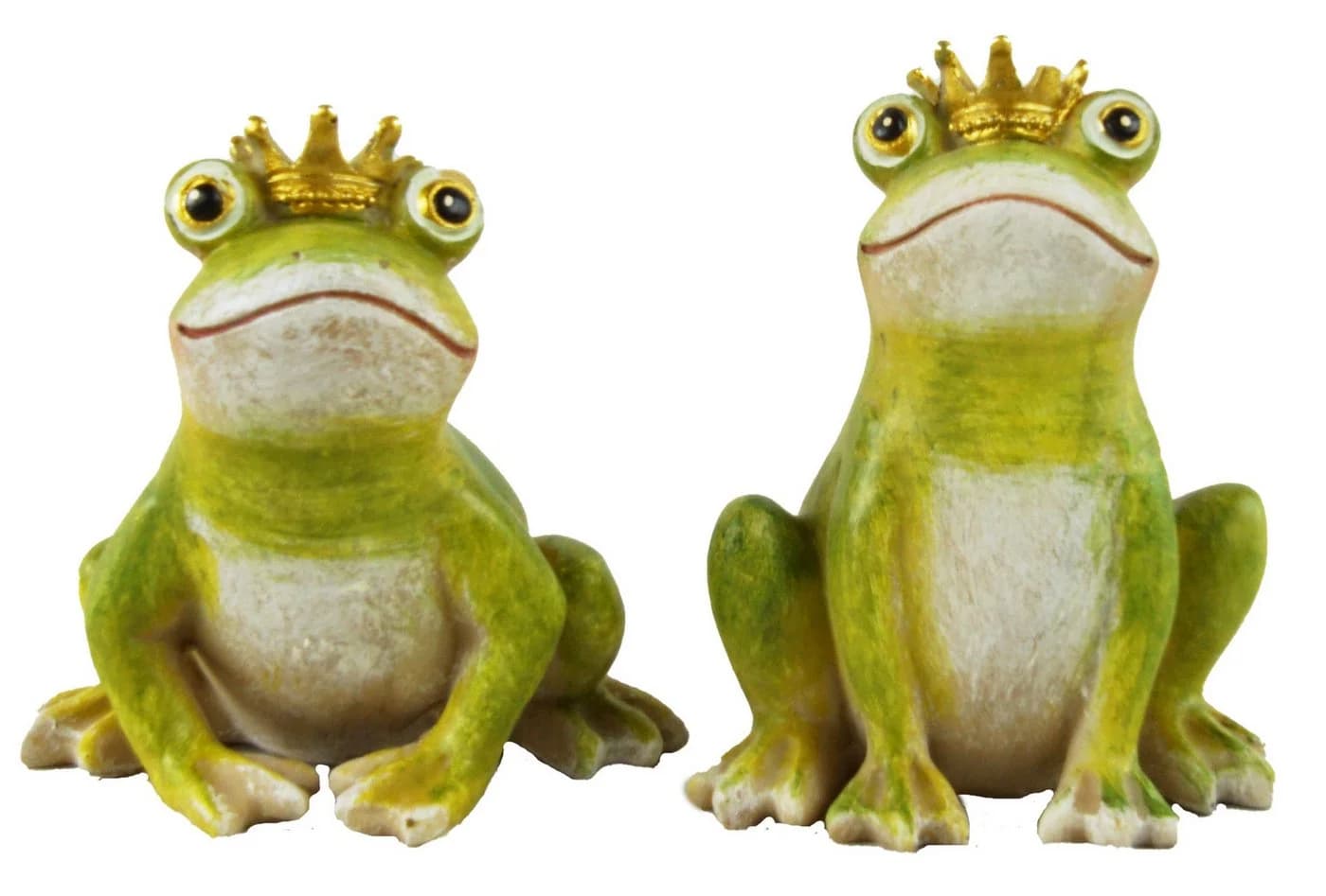 Posiwio Dekofigur 2er Set Froschkönig Grün Gold Ton - Bild 2