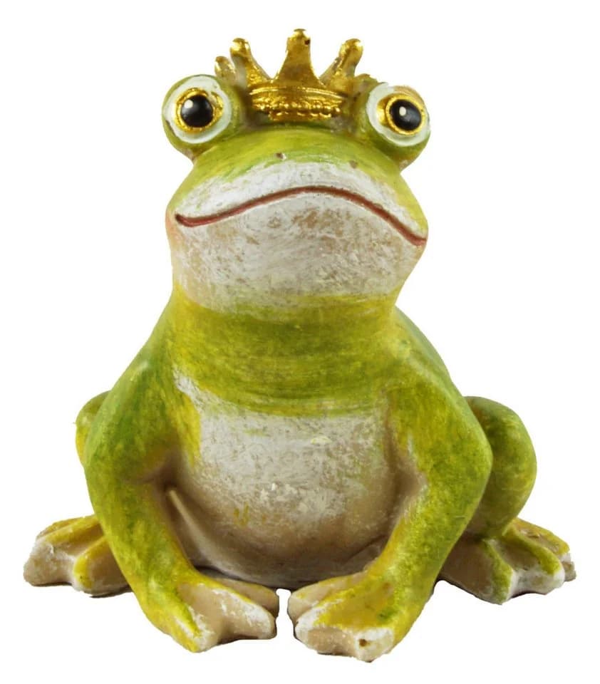 Posiwio Dekofigur 2er Set Froschkönig Grün Gold Ton - Bild 4