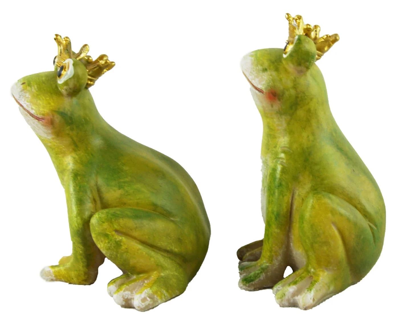 Posiwio Dekofigur 2er Set Froschkönig Grün Gold Ton - Bild 5