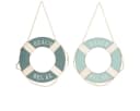 Posiwio Dekofigur Deko Rettungsring Holz Maritim Blau 2er Set Bild 2