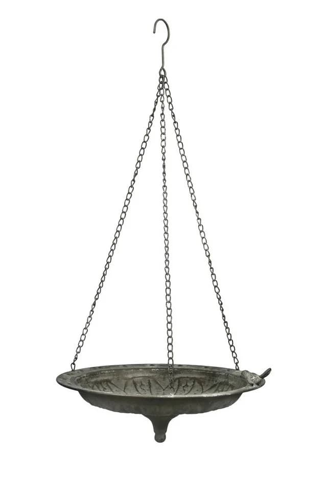 finehomegarden Vogeltränke zum Aufhängen Metall antik-grün - Bild 2