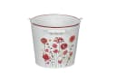 finehomegarden Blumentopf Metall-Eimer mit Henkel Herz/Blumen Bild 3
