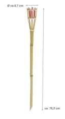 Bubble-Store Gartenfackel Bambus 5er Set mit Citronella Kerzen Bild 1