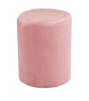 Sitzhocker aus Velours-Samt in Rosa Bild 2